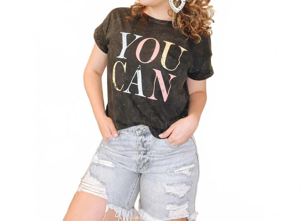 NEW PROMESA you can vintage tee in charcoal